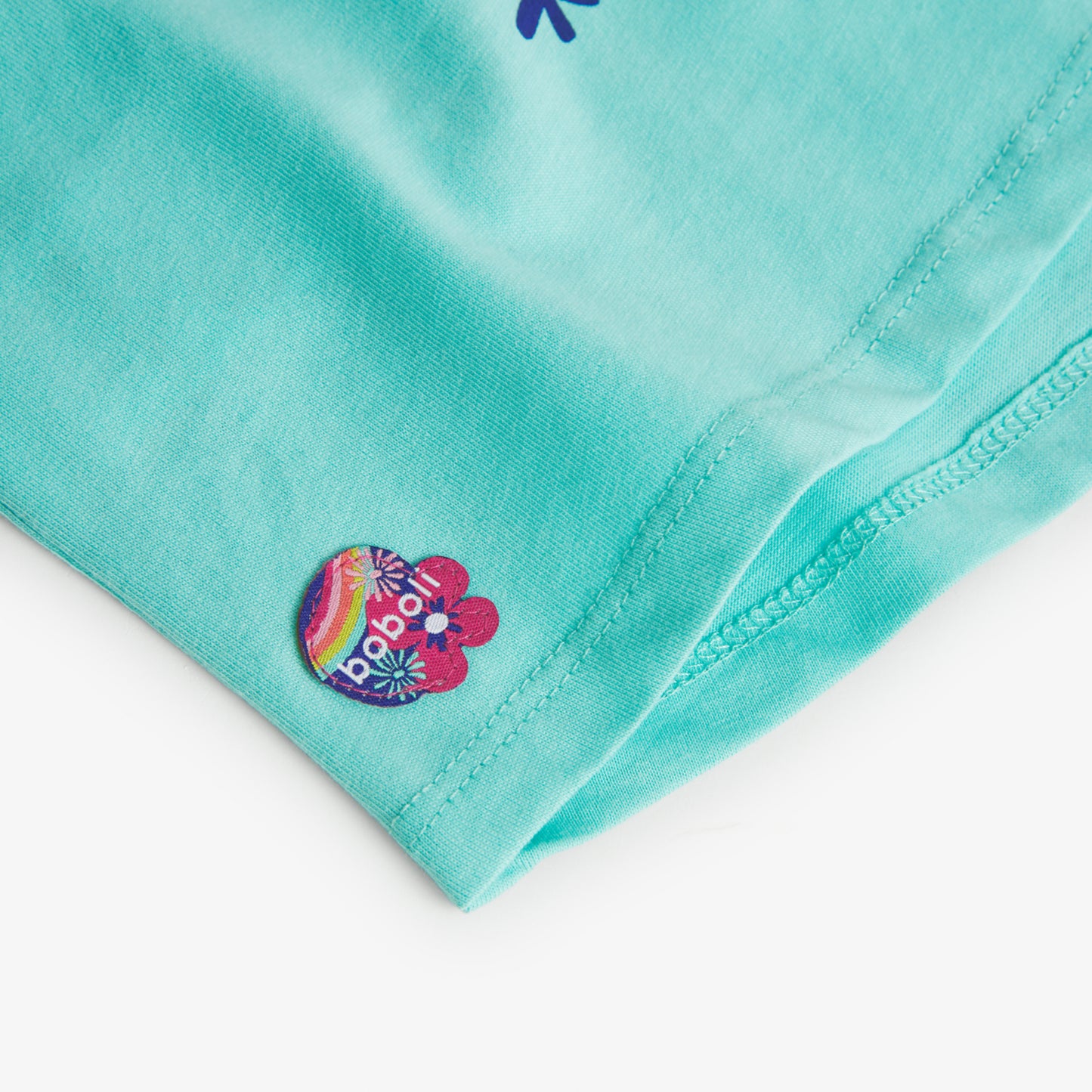 Turquoise cotton t-shirt for girls - Boboli