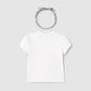 T´shirt + fita Branco - Mayoral