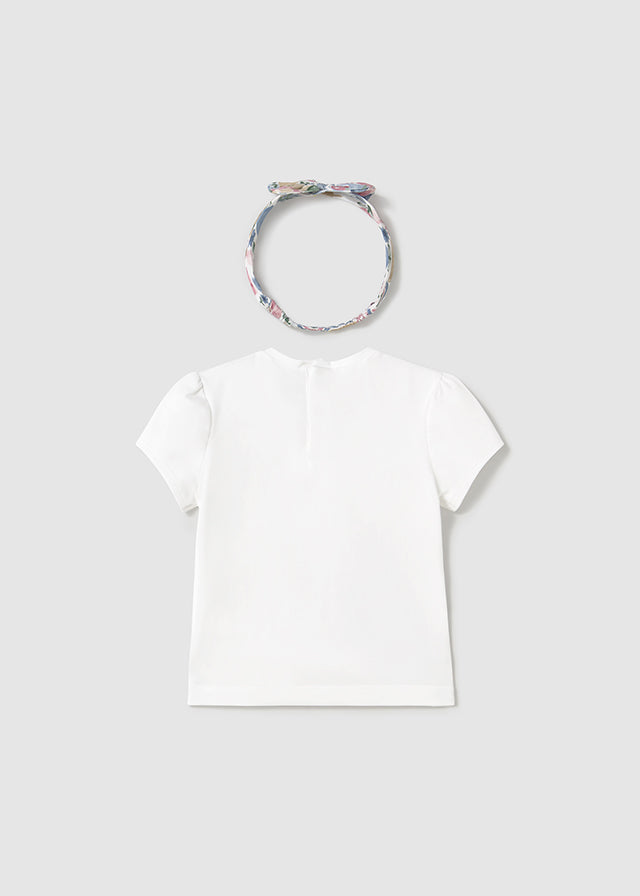 T´shirt + fita Branco - Mayoral