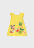 Vestido serigrafiado tropical Amarelo - Mayoral