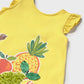 Vestido serigrafiado tropical Amarelo - Mayoral