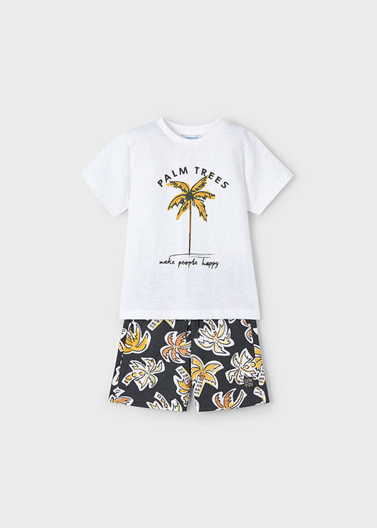 Conjunto t-shirt + bermuda "Palm Trees"  - Mayoral