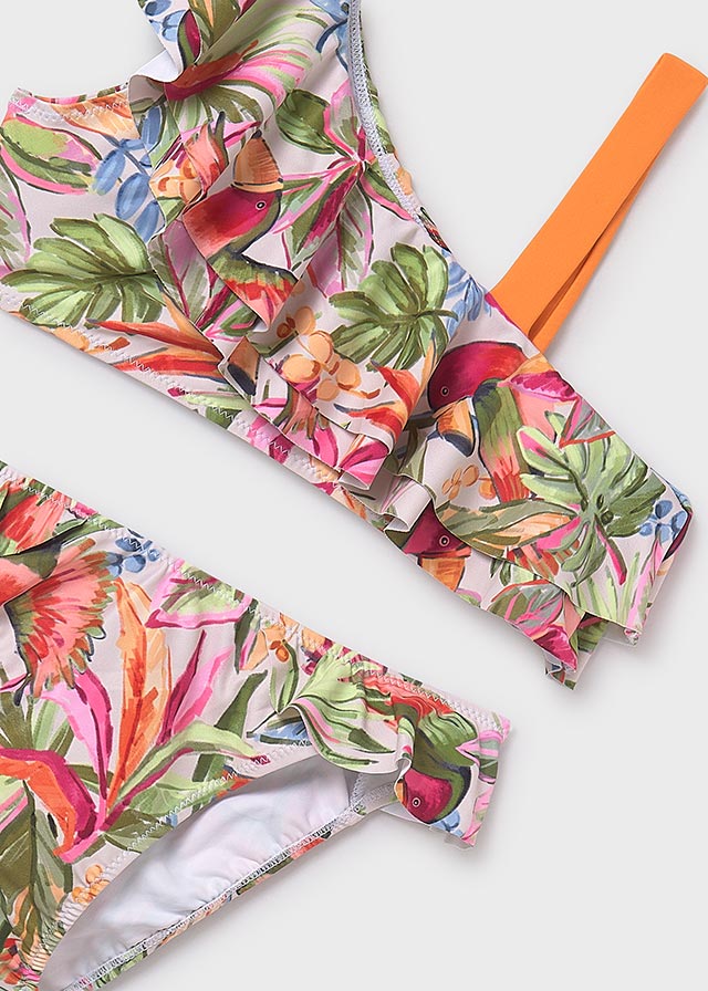 Biquini folhos Tropical - Mayoral