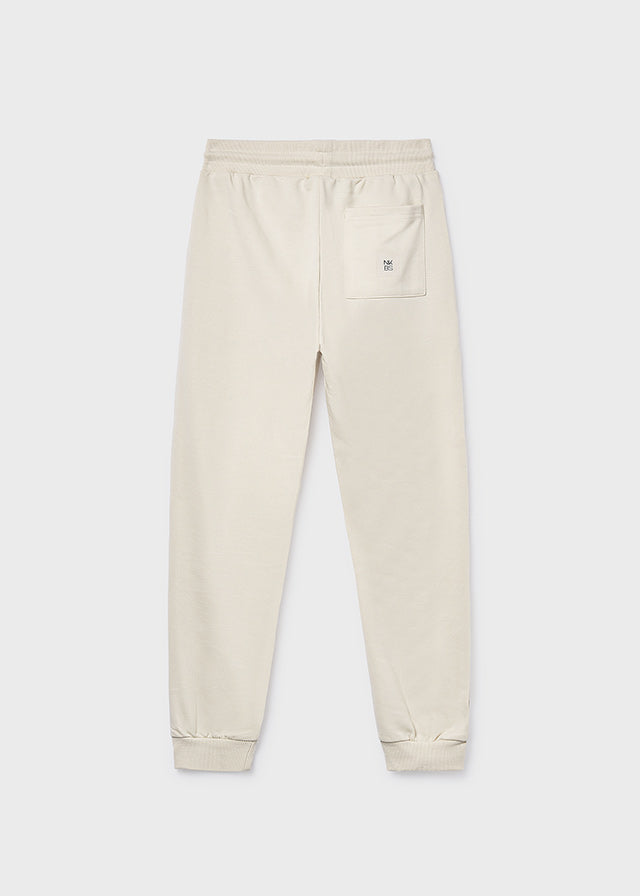 Calça algodão básica punhos - Creme - Mayoral