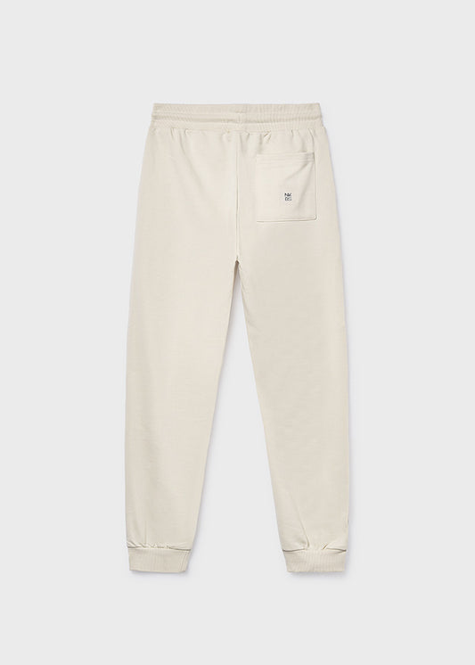 Calça algodão básica punhos - Creme - Mayoral