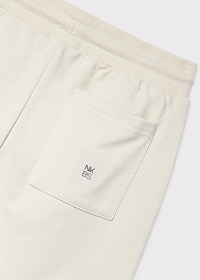 Calça algodão básica punhos - Creme - Mayoral