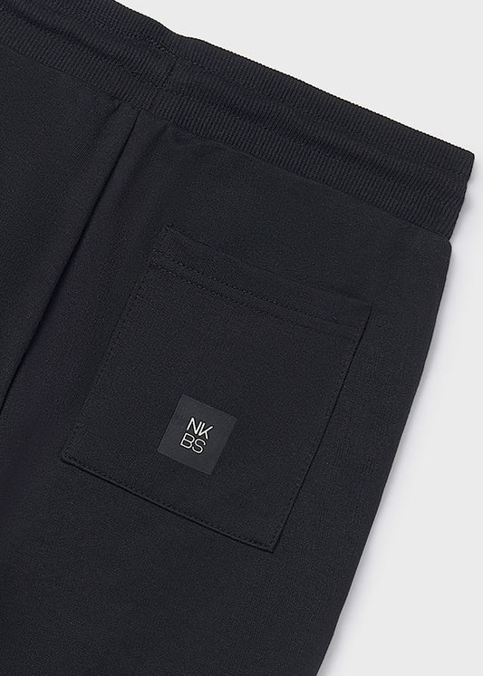 Calça algodão básica punhos - Preto - Mayoral