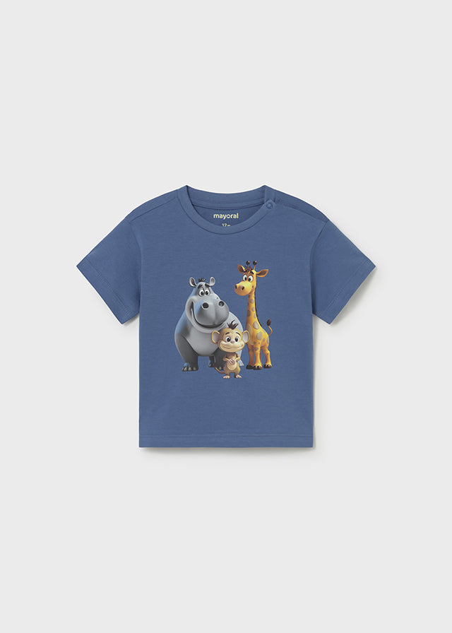 T´shirt animal - Azul cobal - Mayoral
