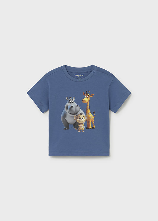 T´shirt animal - Azul cobal - Mayoral