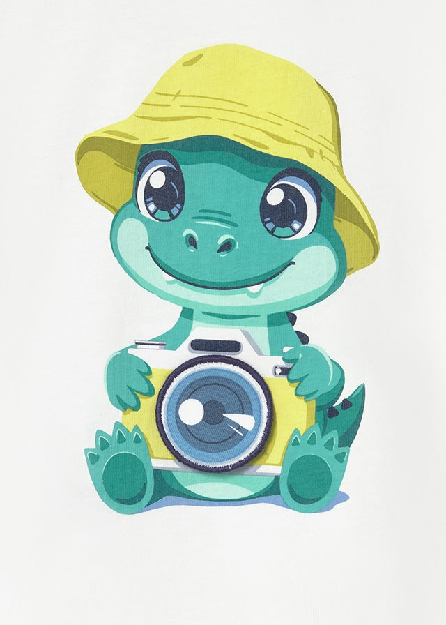 T´shirt play camara - Branco - Mayoral