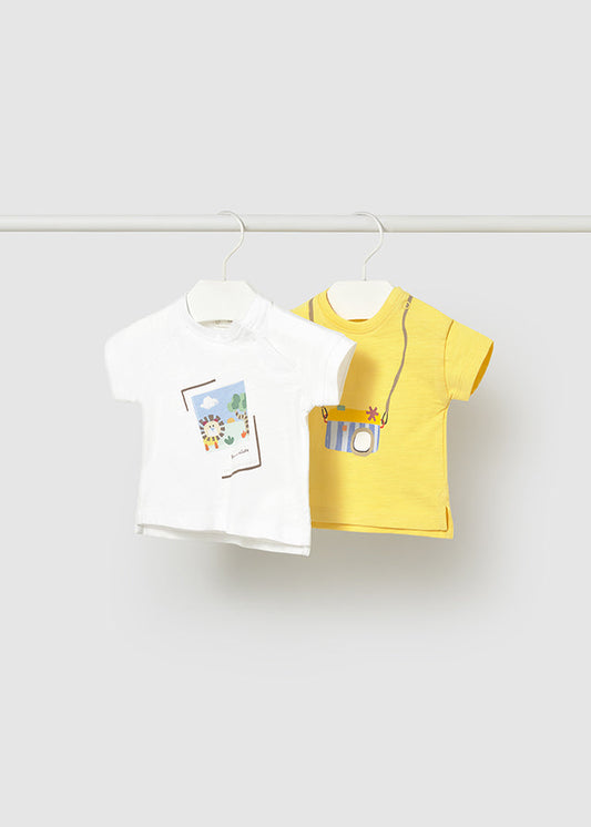 Set 2 T-shirts manga curta - Cor Mostarda - Mayoral