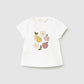 T-shirt manga curta - Cor Branco-rose - Mayoral