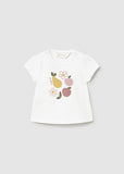T-shirt manga curta - Cor Branco-rose - Mayoral