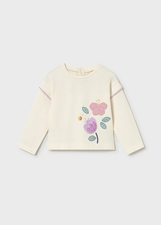Camisola manga comprida - Osso-lila - Mayoral