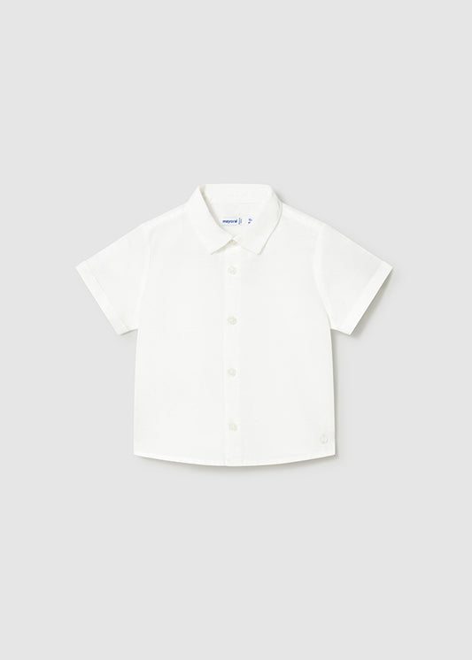 Camisa manga curta linho - Branco - Mayoral
