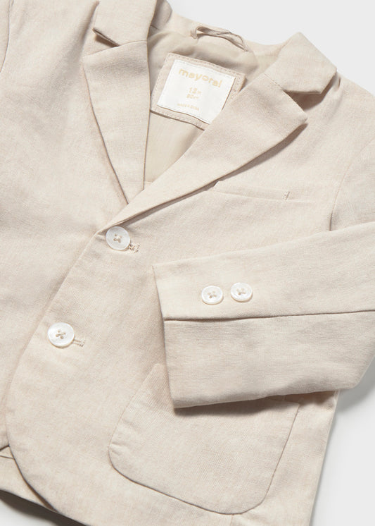 Jaqueta linho suiting - Aveia mezc - Mayoral