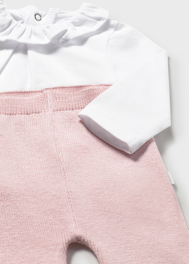 Conjunto 3 peças tricô - Cor Quartzo - Mayoral