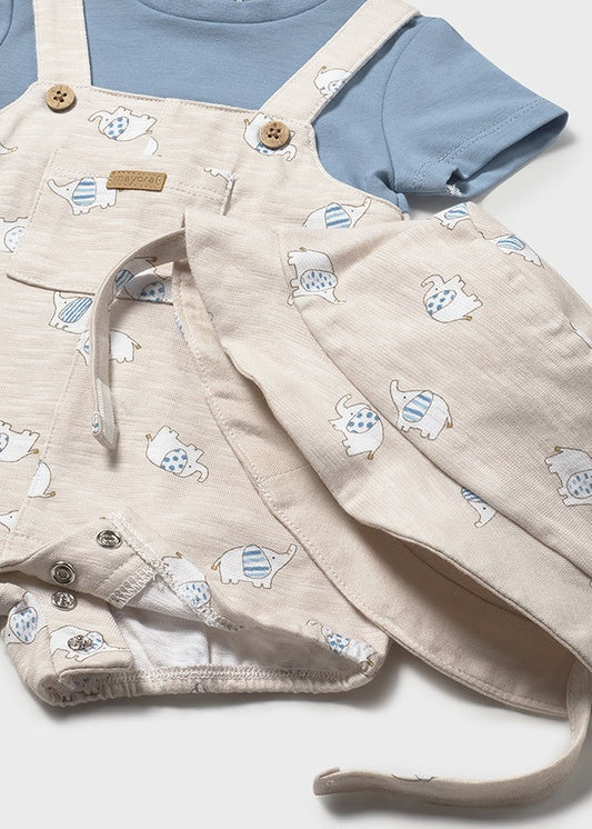 Fato bebé e gorro - Cor Topo-marea - Mayoral