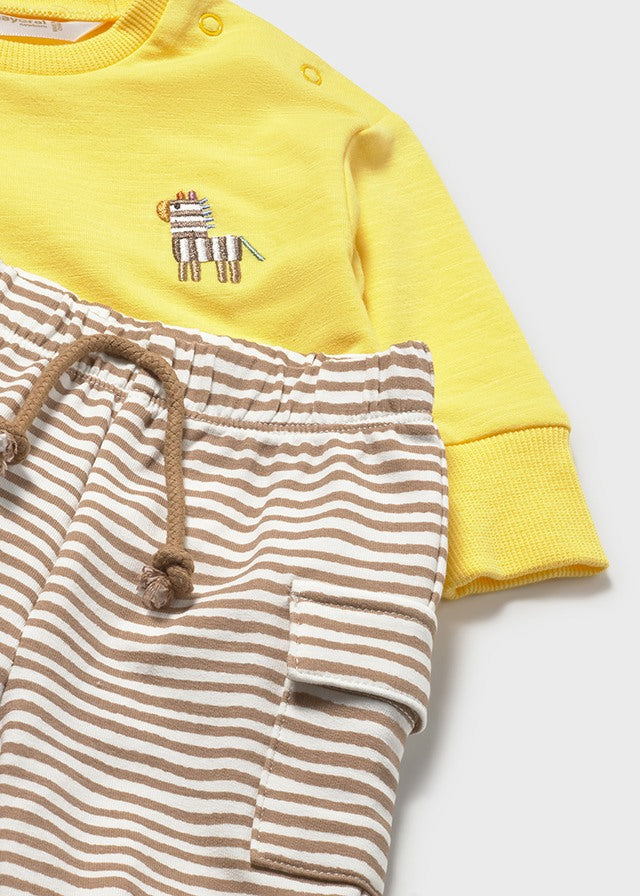 Conjunto algodão 4 peças compridas - Cor Mostarda - Mayoral