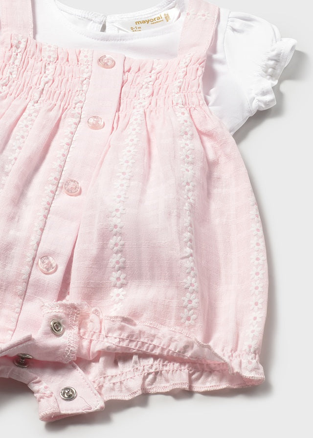 Conjunto saia de peito - Cor Rosa baby - Mayoral