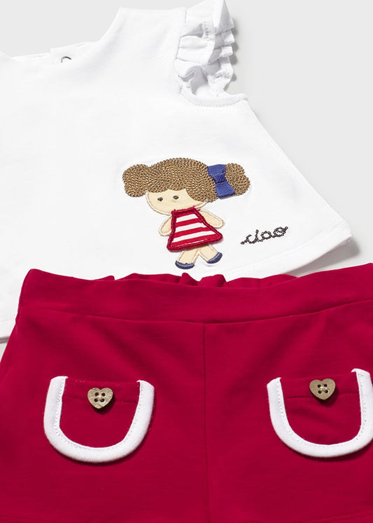 Conjunto algodão 4 peças - Cor Vermelho - Mayoral