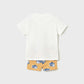 Conjunto calção + t-shirt - Pêsego - Mayoral