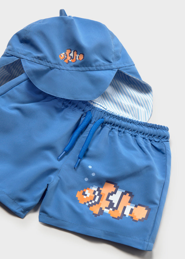 Conjunto fato de banho e chapéu - Azulão - Mayoral