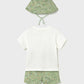 Conjunto algodão print com chapéu - Matcha - Mayoral