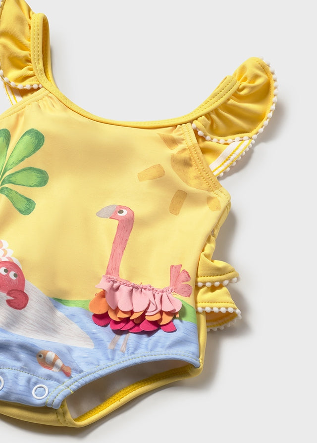 Fato de banho com chapéu - Cor Mostarda - Mayoral
