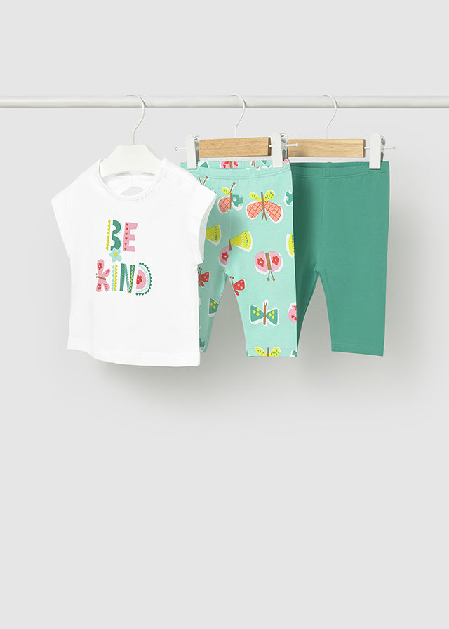 Conjunto leggings 3 peças - Esmeralda - Mayoral