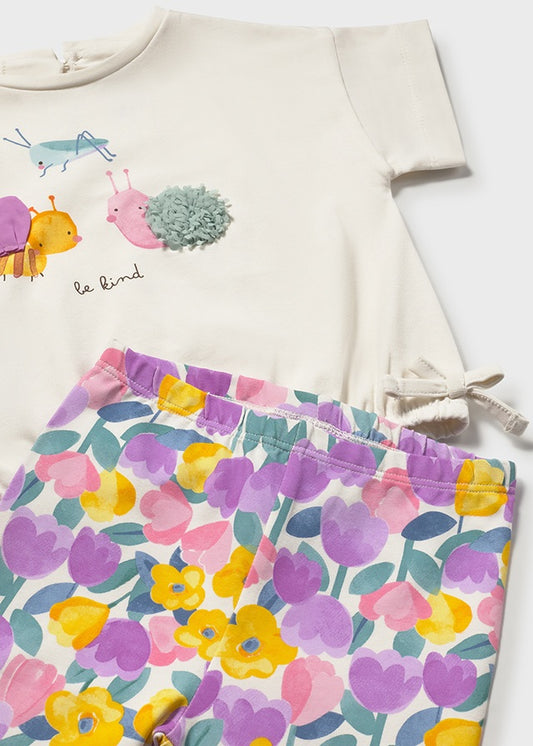 Conjunto leggings estampadas - Lilac - Mayoral