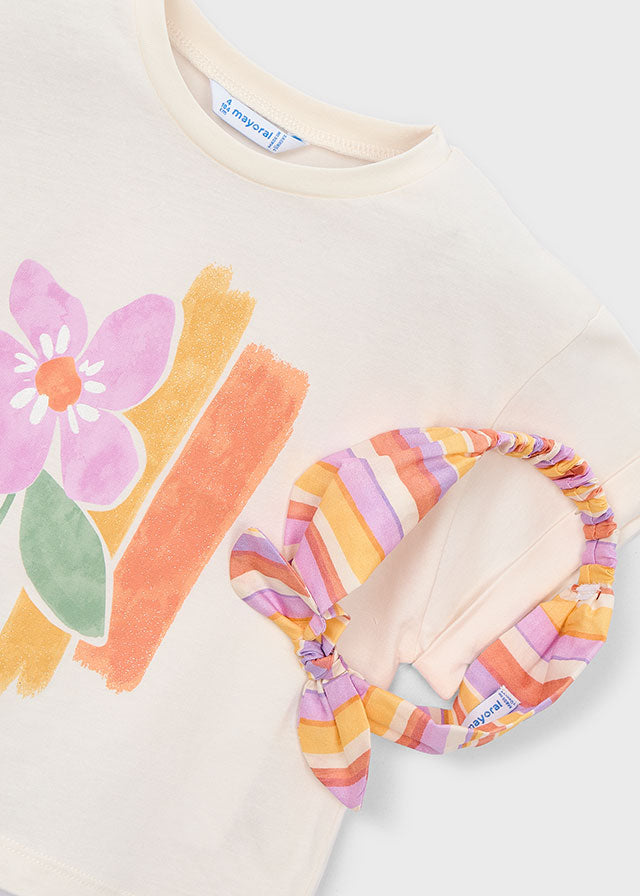 T´shirt risca - Osso - Mayoral