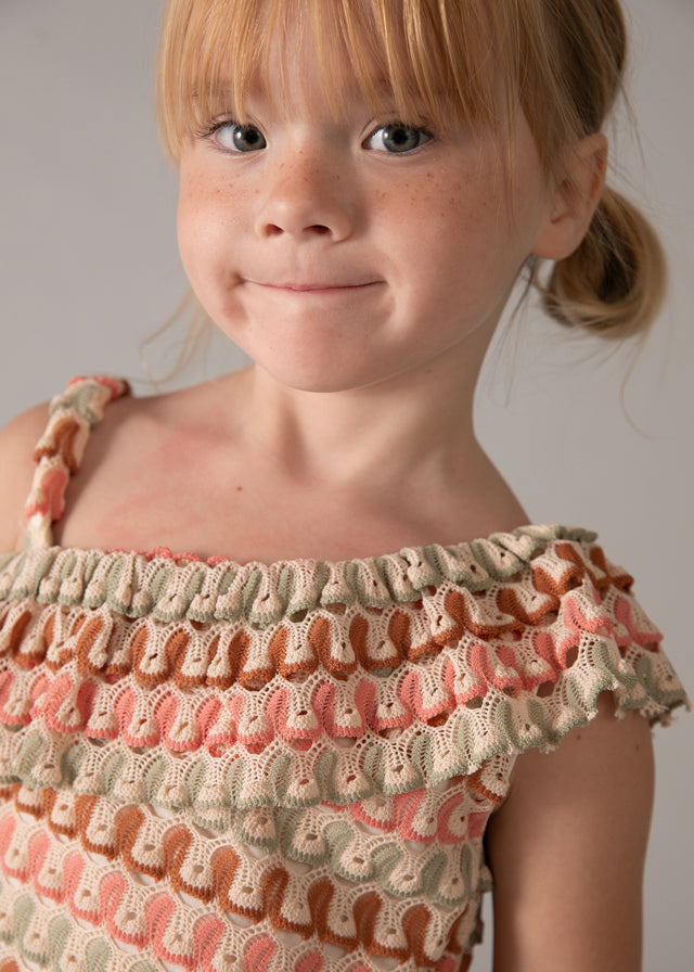 Conjunto calção fantasia - Tangerina - Mayoral