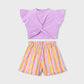 Conjunto calção riscas - Lilac - Mayoral