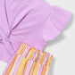 Conjunto calção riscas - Lilac - Mayoral
