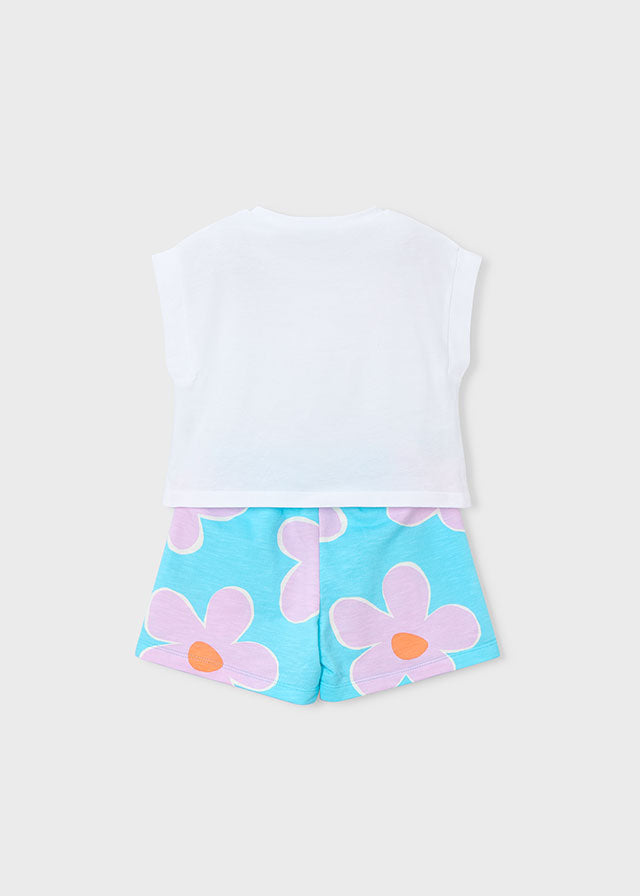 Conjunto calção risca flame - Lilac - Mayoral