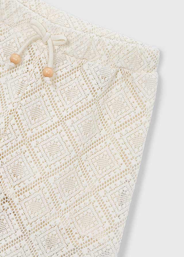 Calças largas de crochê - Grão bico - Mayoral