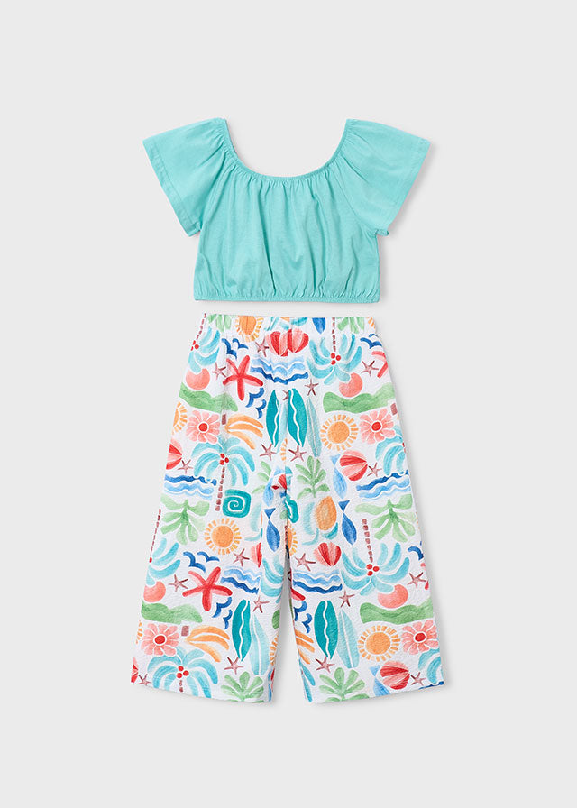 Conjunto calça estampada - Oasis - Mayoral