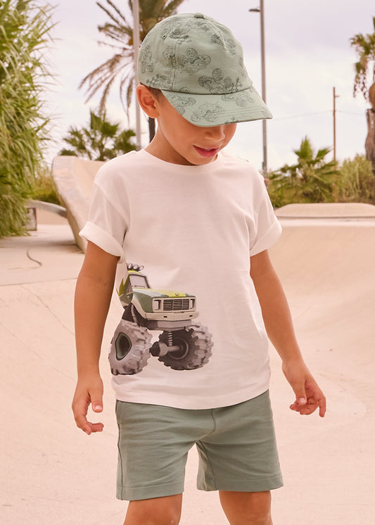Conjunto calção/t-shirt tractor - Verde - Mayoral