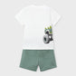 Conjunto calção/t-shirt tractor - Verde - Mayoral