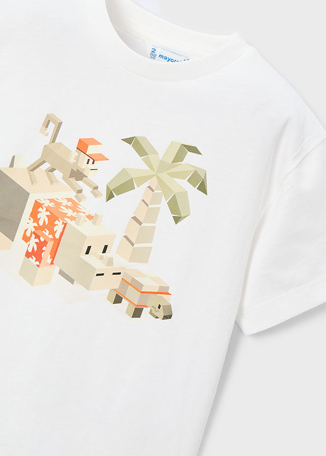 Conjunto algodão 2 camisolas + calção - Bambu - Mayoral