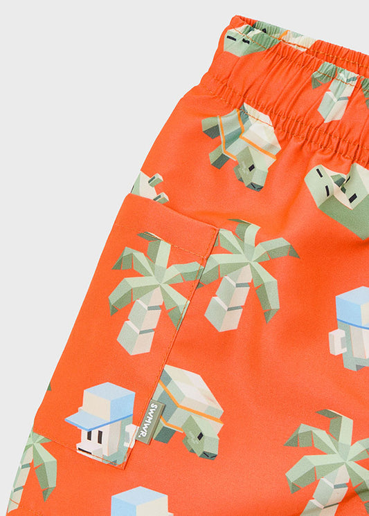 Bermuda de banho estampada - Laranja - Mayoral