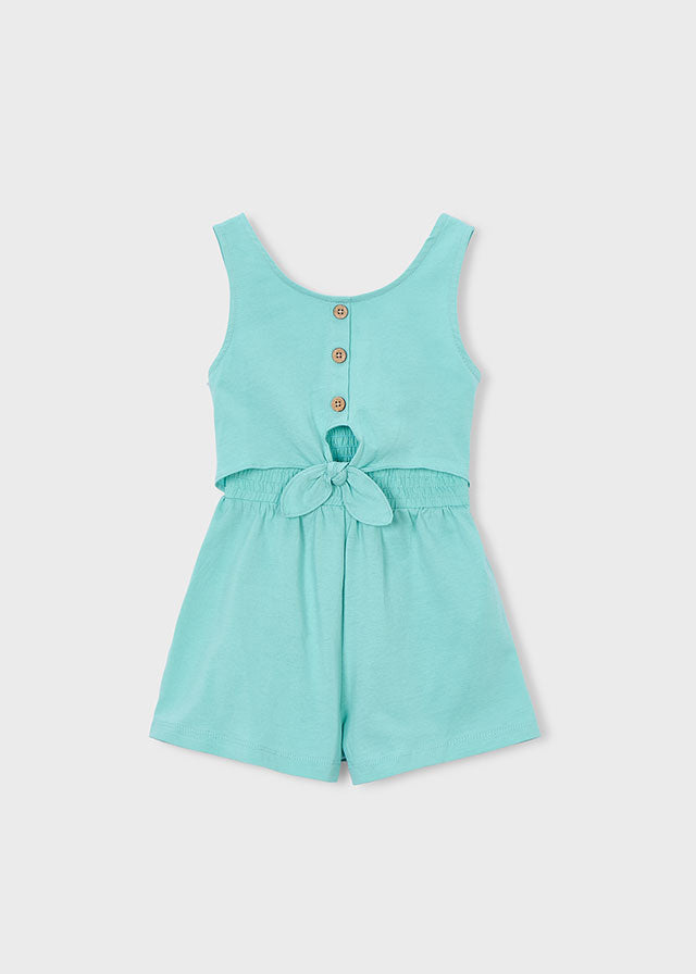 Macacão curto algodão cortado - Oasis - Mayoral