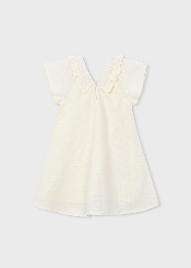 Vestido linho flores - Grão bico - Mayoral