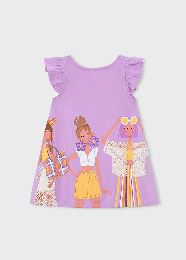 Vestido algodão - Lilac - Mayoral