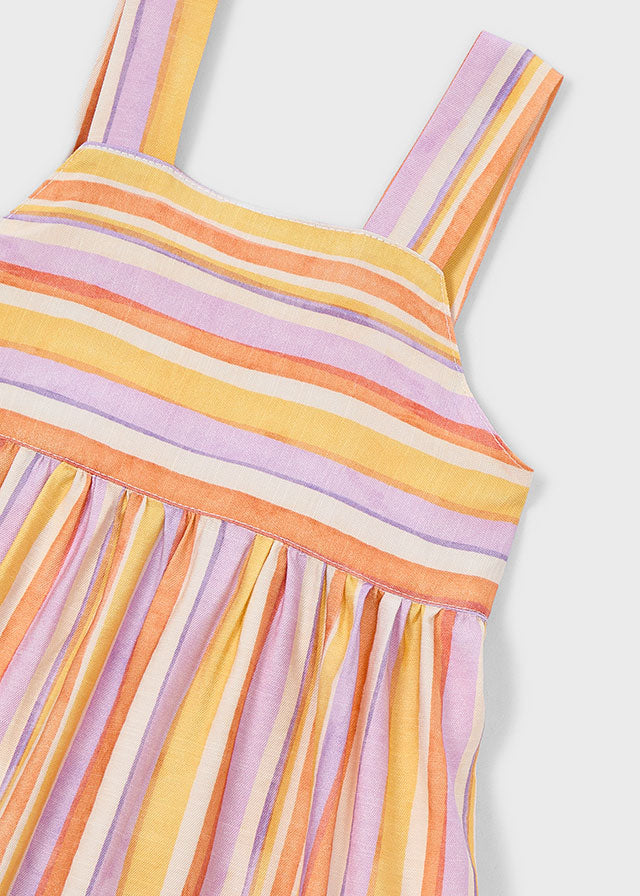 Vestido riscas c/laço - Lilac - Mayoral