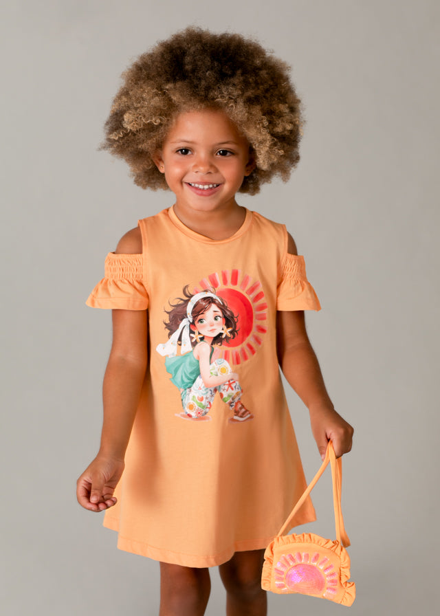 Vestido recortado c/ bolsa - Cabaça - Mayoral