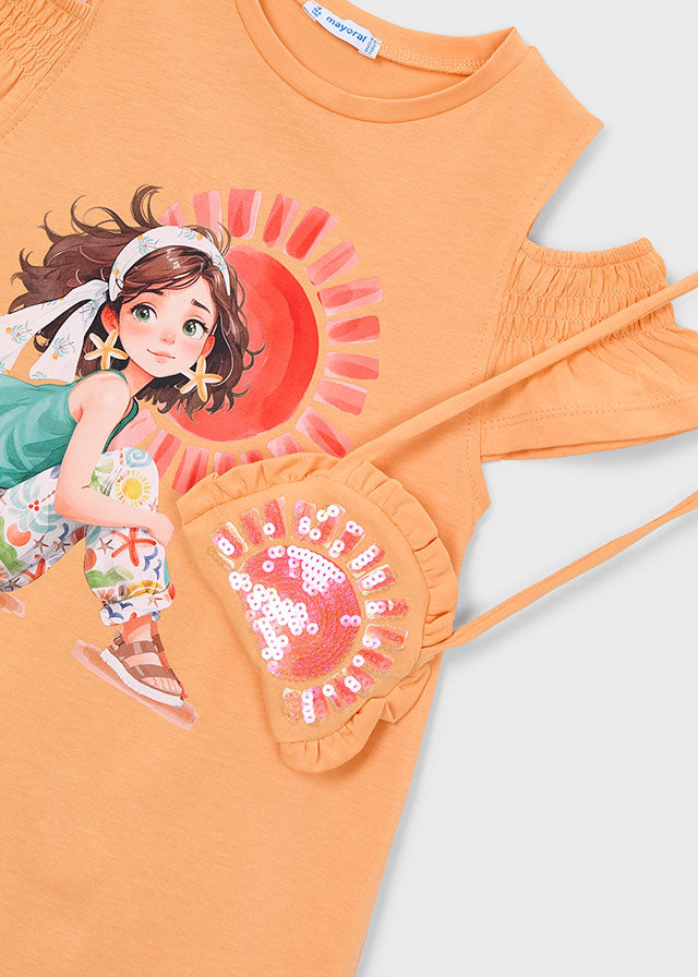 Vestido recortado c/ bolsa - Cabaça - Mayoral