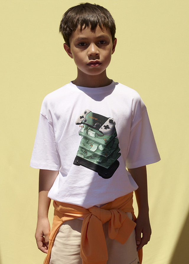 T´shirt print - Branco - Mayoral