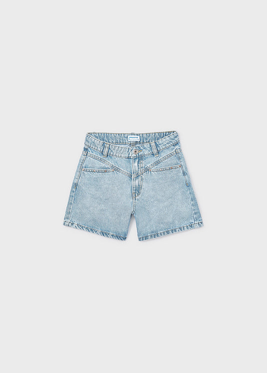 Calções jeans c/ rebites - Claro - Mayoral
